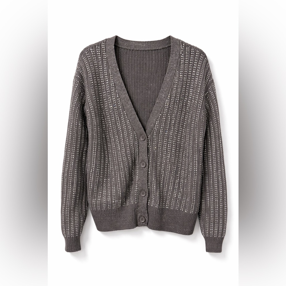 INC International Concepts Charcoal Cardigan